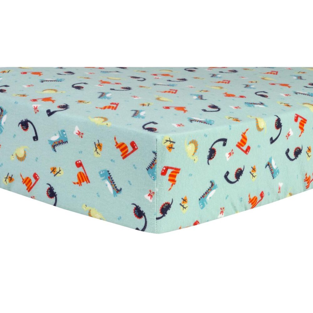 Trend Lab LLC Dinosaurs Deluxe Flannel Fitted Crib Sheet, , large