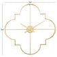 Maple and Jade Open Frame Quatrefoil Decorative Wall Clock in Satin Gold, , large