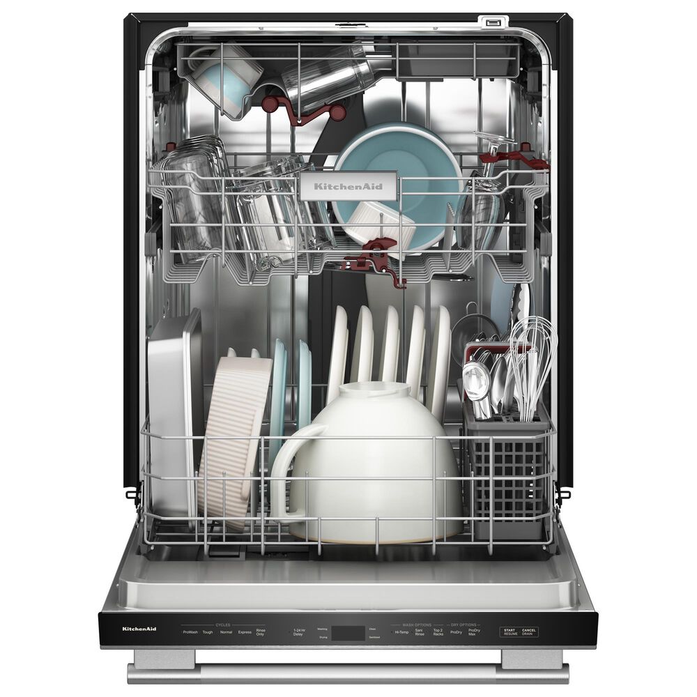 KitchenAid 24&quot; Max Jets Third Rack Dishwasher with Top Control ProDry System in PrintShield Stainless, , large