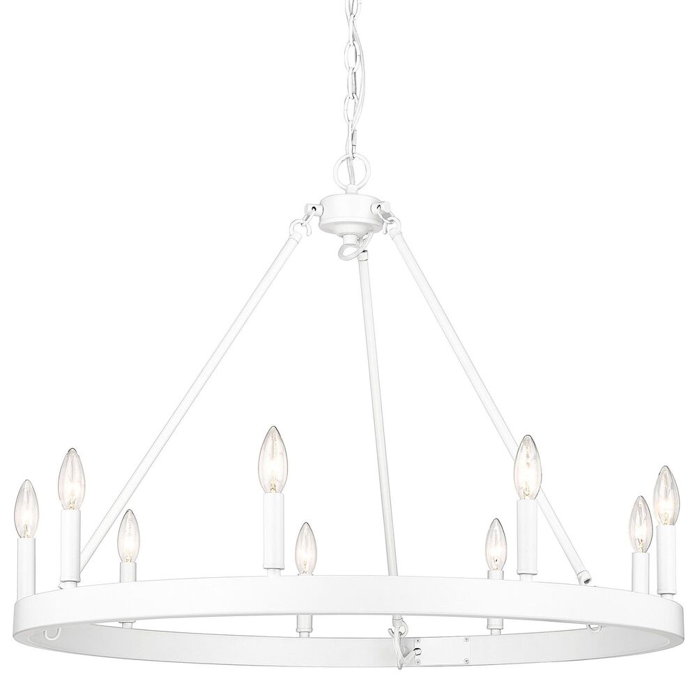 Golden Lighting Alastair 9-Light Chandelier in Matte White, , large