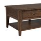 Belle Furnishings Lake House 2-Drawer Cocktail Table in Rustic Brown Oak, , large