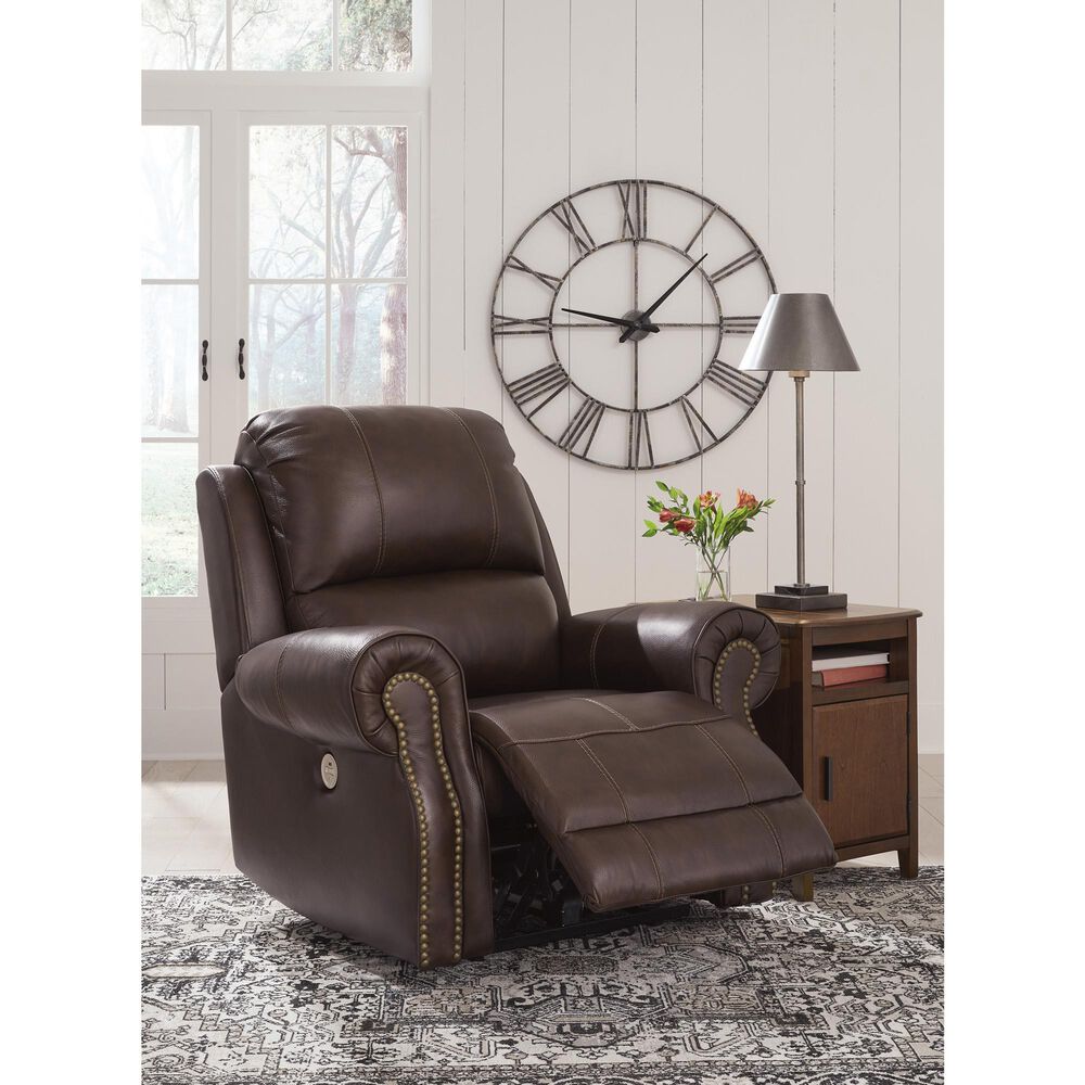 Ashley Freyeburg Power Recliner in Walnut, , large