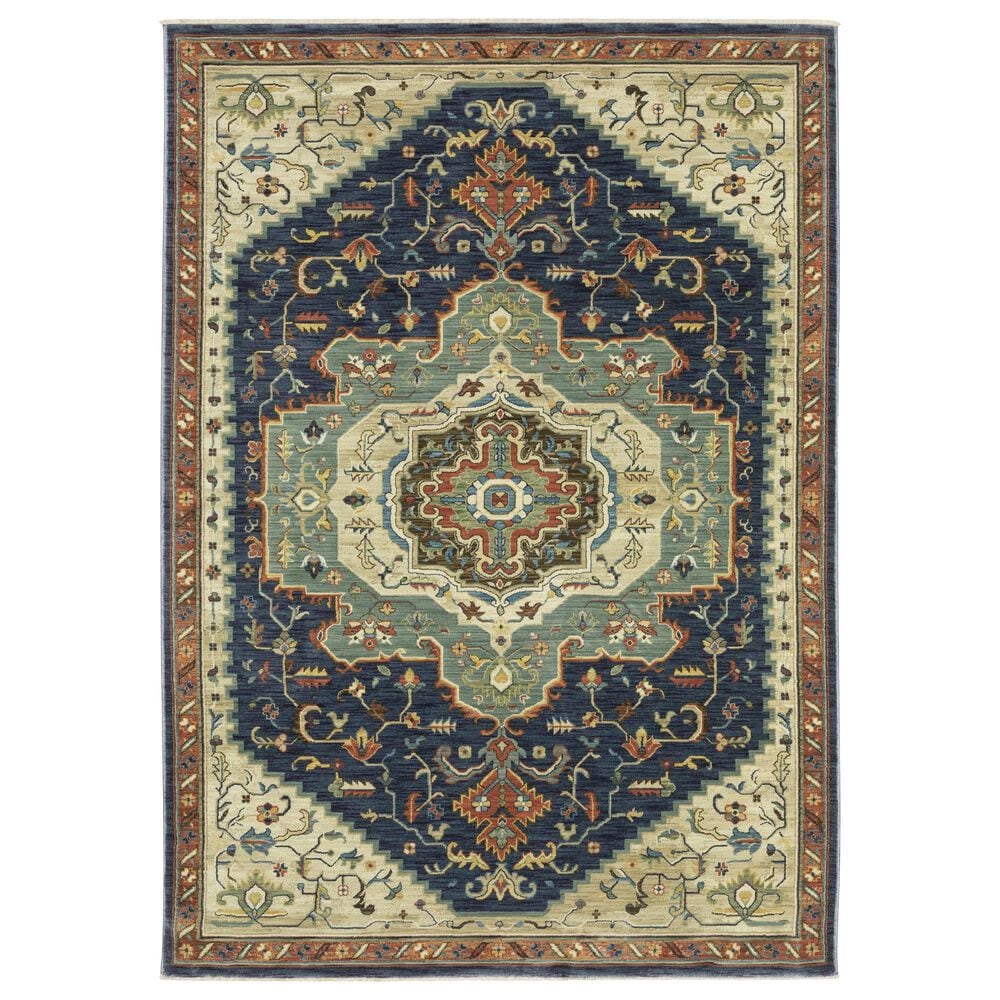 Oriental Weavers Francesca FR09F 6"7" x 9"6" Blue Area Rug, , large