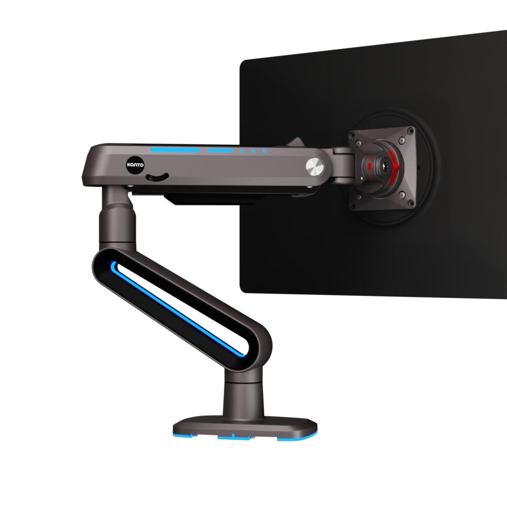 Kanto Single Gaming Monitor Desk Mount for 32" - 60" Displays in Gray, , large