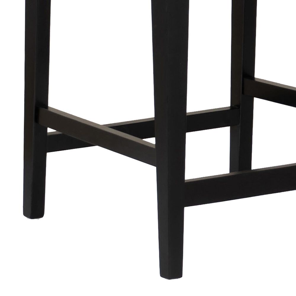 Linon Home Decor Cadence Counter Stool in Matte Black and Natural (Set of 2), , large