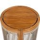 Hearth and Haven Outdoor Round Acacia Wood Side Table with Handwoven Rope Accents in Natural, , large