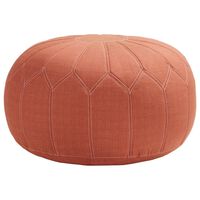 Hampton Park Kelsey Pouf Ottoman in Orange