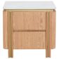 Fairfield Chair Portobello Rectangular End Table in White, Light Brown and Brushed Brass, , large