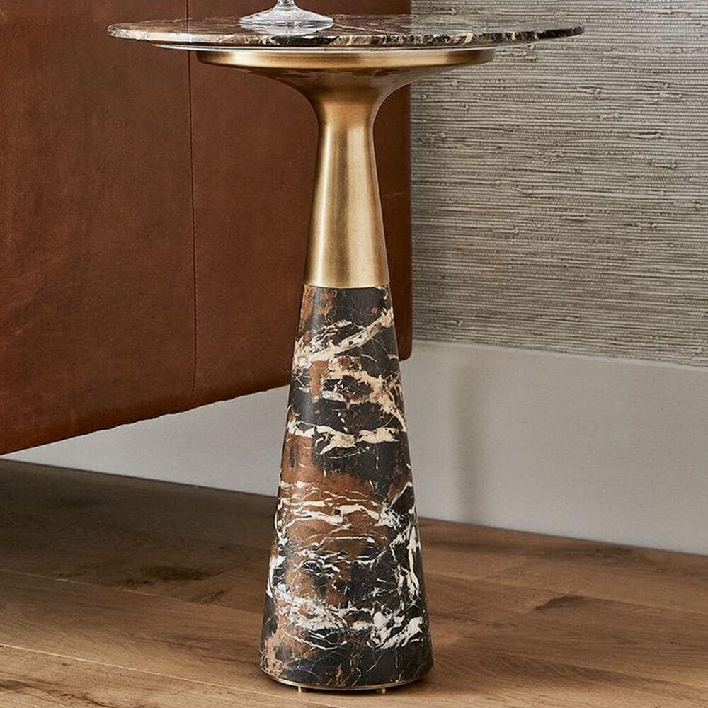 Uttermost Pier Accent Table in Michelangelo and Brass, , large