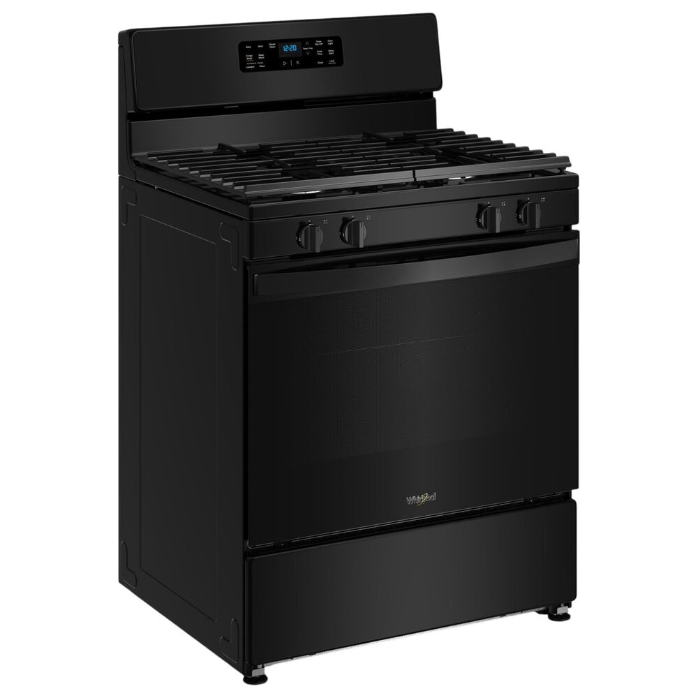 Whirlpool 5.1 Cu. Ft. Gas Range with Crispy Mode and Dishwasher Safe Grates in Black, , large