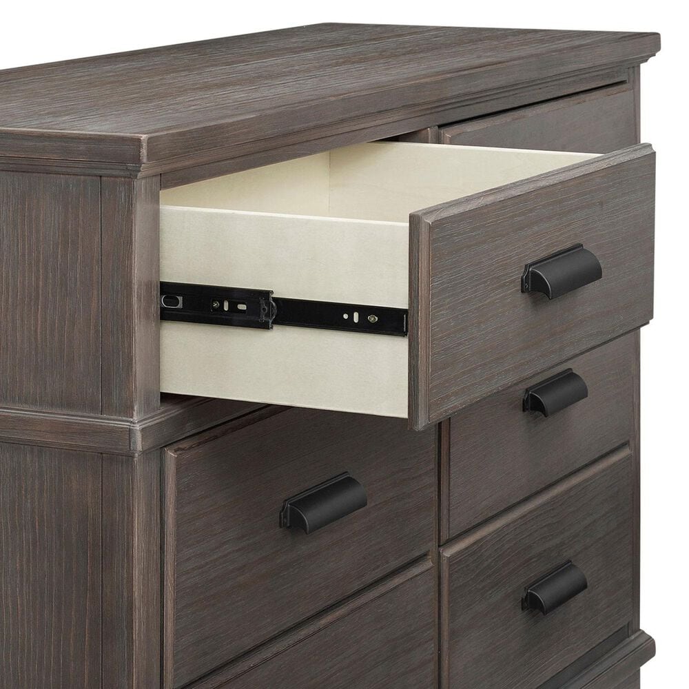 Delta Children Asher 6-Drawer Dresser with Changing Top in Rustic Grey, , large