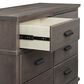 Delta Children Asher 6-Drawer Dresser with Changing Top in Rustic Grey, , large