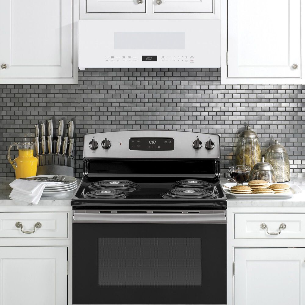 GE Profile 1.2 Cu. Ft. Over-the-Range Low Profile Sensor Microwave Oven in White, , large