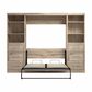 Bestar Pur 130" Full Murphy Storage Bed in Rustic Brown, , large