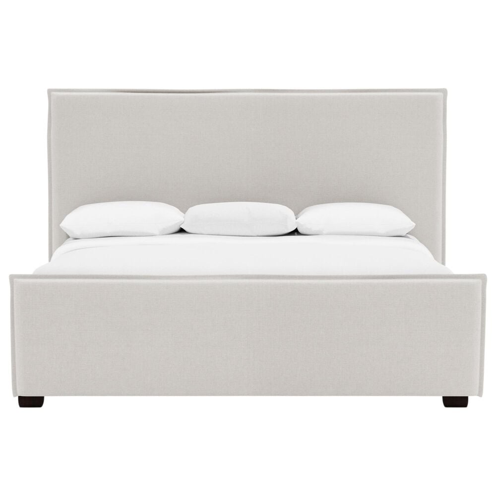 Bernhardt Griffin King Upholstered Panel Bed in White and Cream, , large
