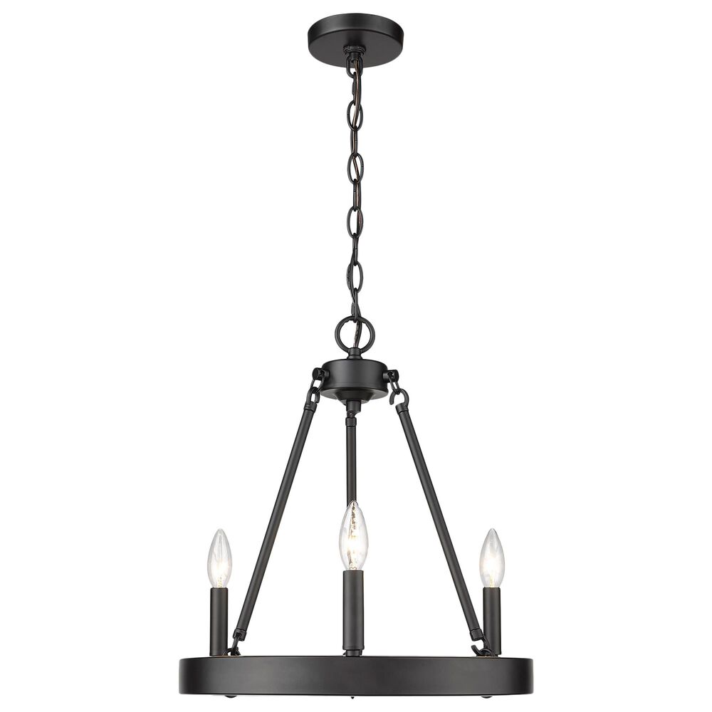 Golden Lighting Alastair 3-Light Chandelier in Matte Black, , large