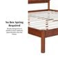 Walker Edison Cama Queen Platform Bed with Slatted Headboard in Brown, , large