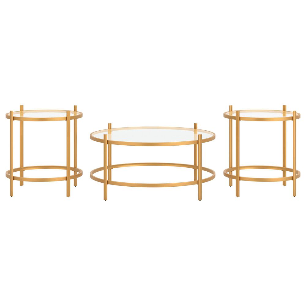 Ashley Pearlox 3-Piece Occasional Table Set in Gold, , large