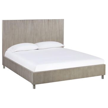 Urban Home Argento Queen Platform Bed in Misty Grey and Stainless Steel, , large