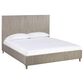 Urban Home Argento Queen Platform Bed in Misty Grey and Stainless Steel, , large