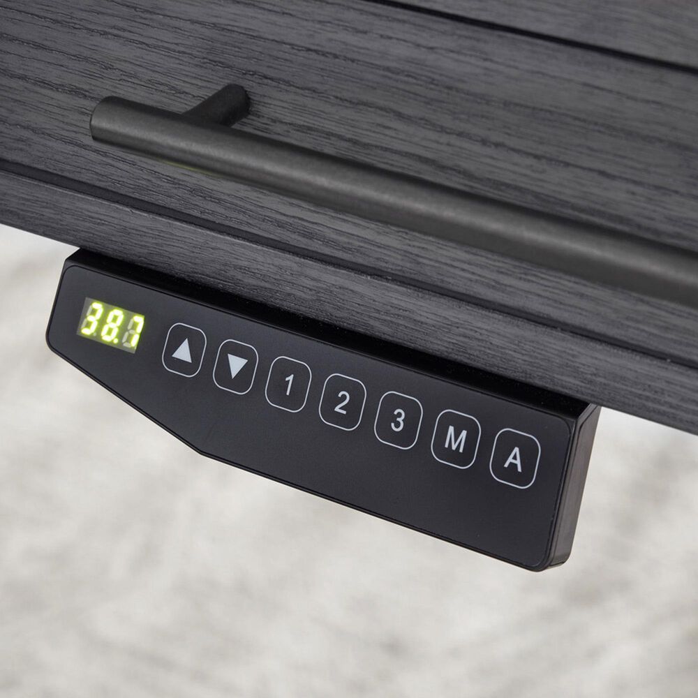 Riva Ridge Preston 60&quot; Lift Desk in Urban Gray and Black, , large