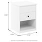 HOMLUX 1-Drawer Lift Top Nightstand in Solid White, , large