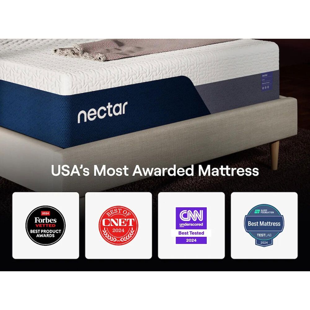 Nectar Luxe Memory Foam 5.1 Medium Plush Twin XL Mattress, , large