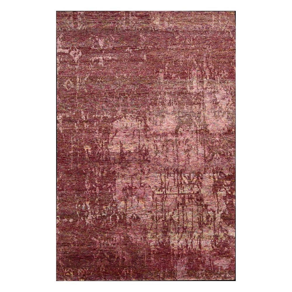 Nourison Silk Shadows SHA10 5'6" x 7'5" Wine Area Rug, , large