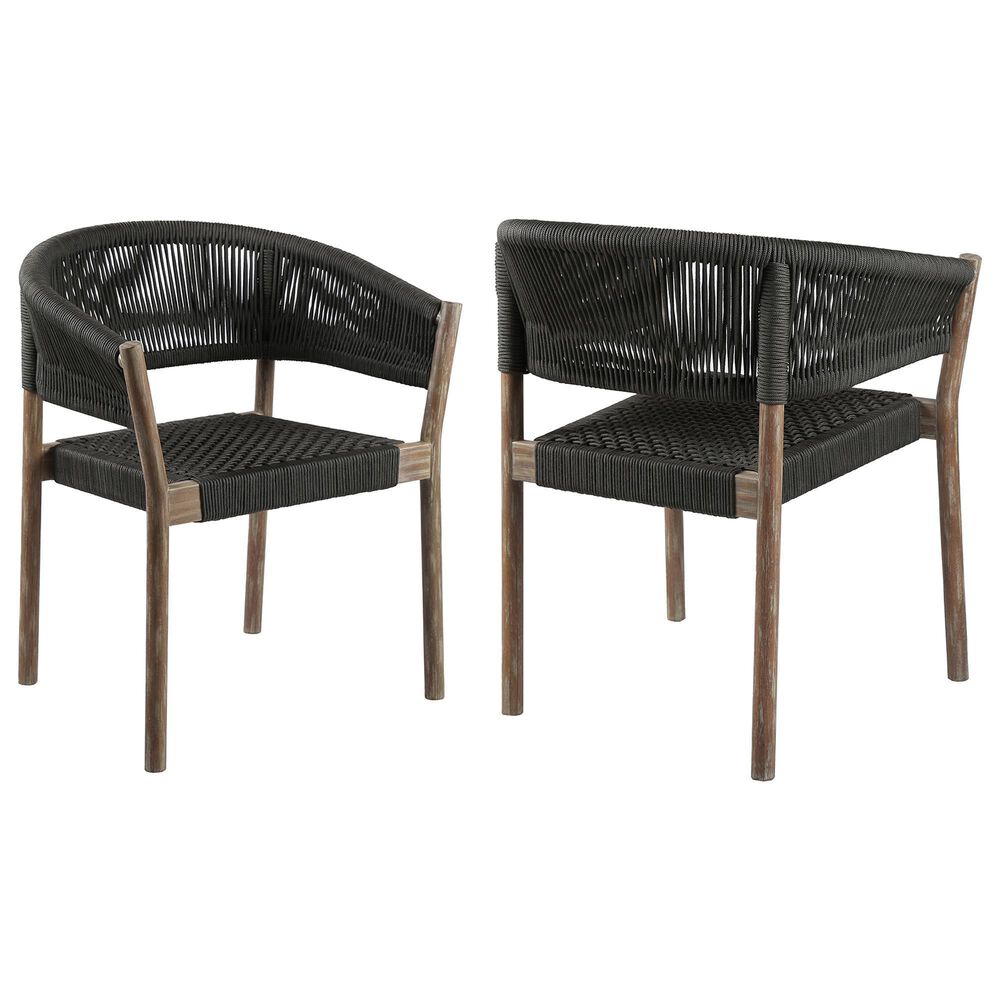 Blue River Doris Patio Dining Chair in Light Eucalyptus and Charcoal (Set of 2), , large
