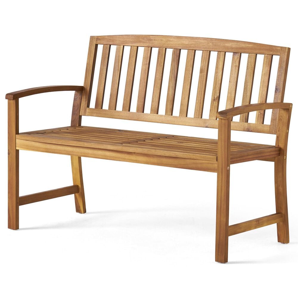 Hearth and Haven Loja Patio Bench in Teak, , large