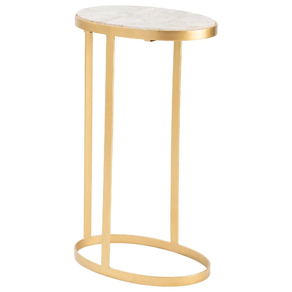 Slatehouse Victoria Drink Table in Gold and White, , large