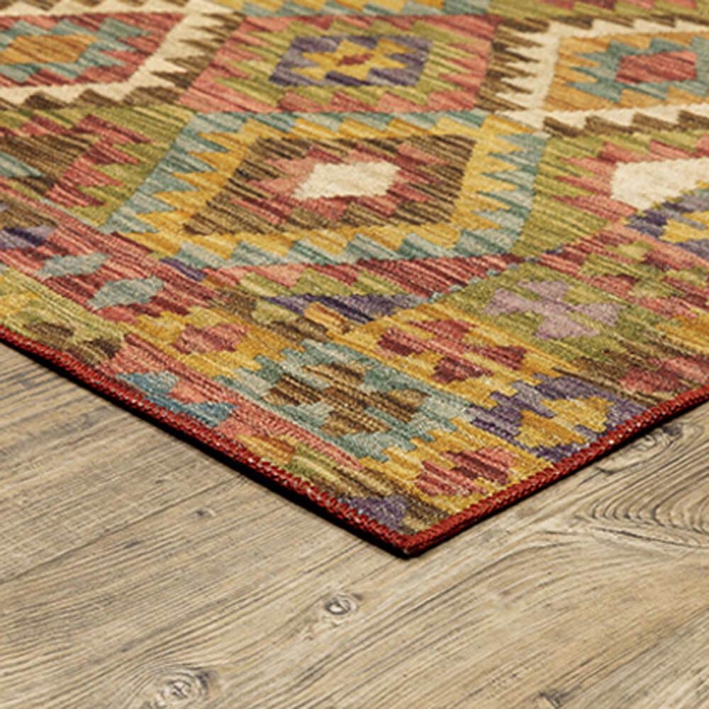 Oriental Weavers Malibu 7&#39;6&quot; x 10&#39; Gold and Multicolor Area Rug, , large