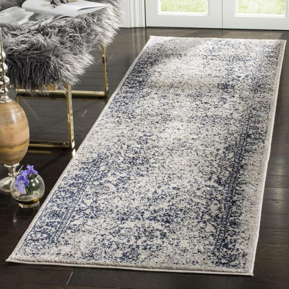 Safavieh Adirondack ADR109P 2"6" x 8" Grey and Navy Runner, , large