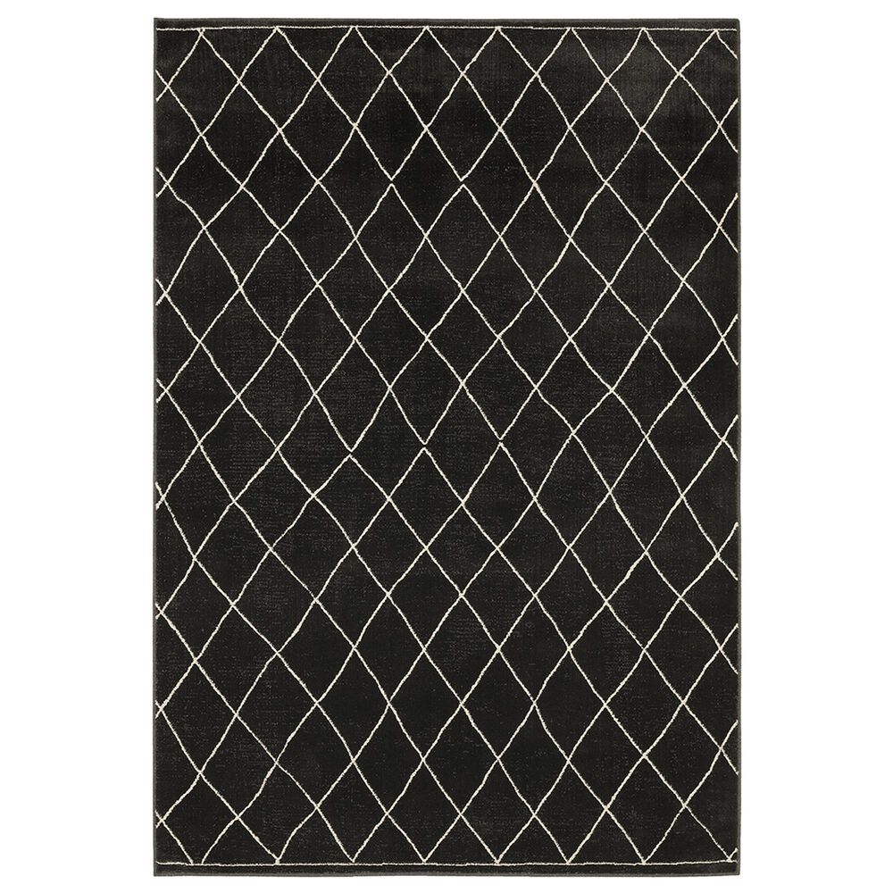 Oriental Weavers Raylan Geometric 2"3" x 7"6" Black Runner, , large