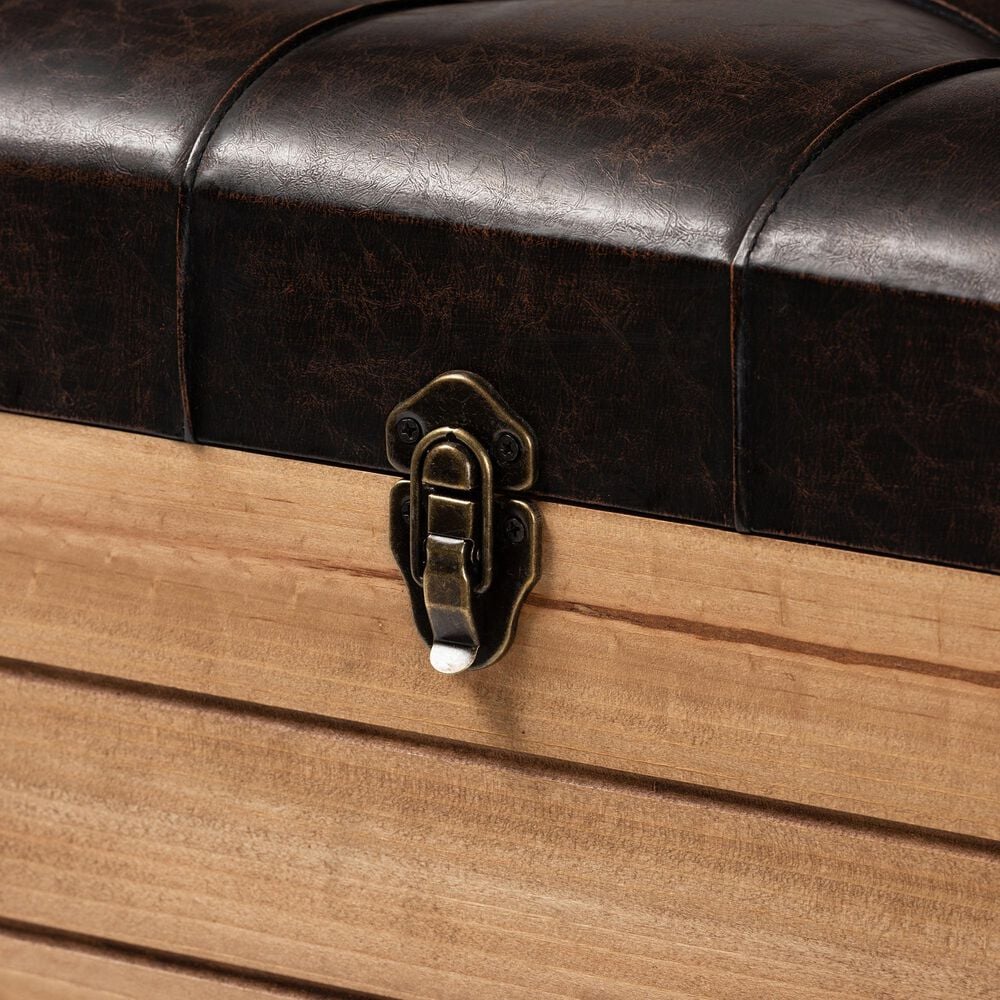 Baxton Studio Edmund Storage Ottoman in Dark Brown, , large