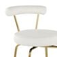 Lumisource Rhonda Swivel Counter Stool with White Cushion in Gold (Set of 2), , large