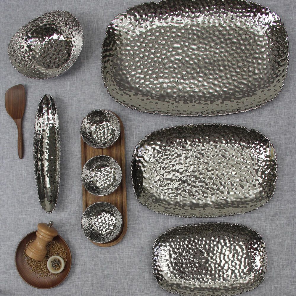 Pampa Bay 14&quot; Medium Serving Platter in Silver, , large