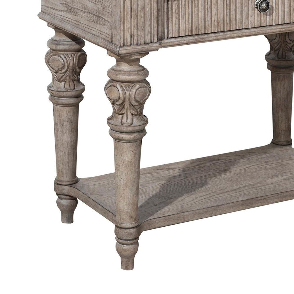 Nicolette Home Kingsbury 1 Drawer Nightstand in Gray and Brown with USB Port, , large