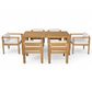 Hearth and Haven 7-Piece Outdoor Dining Set with Beige Cushions in Light Teak, , large