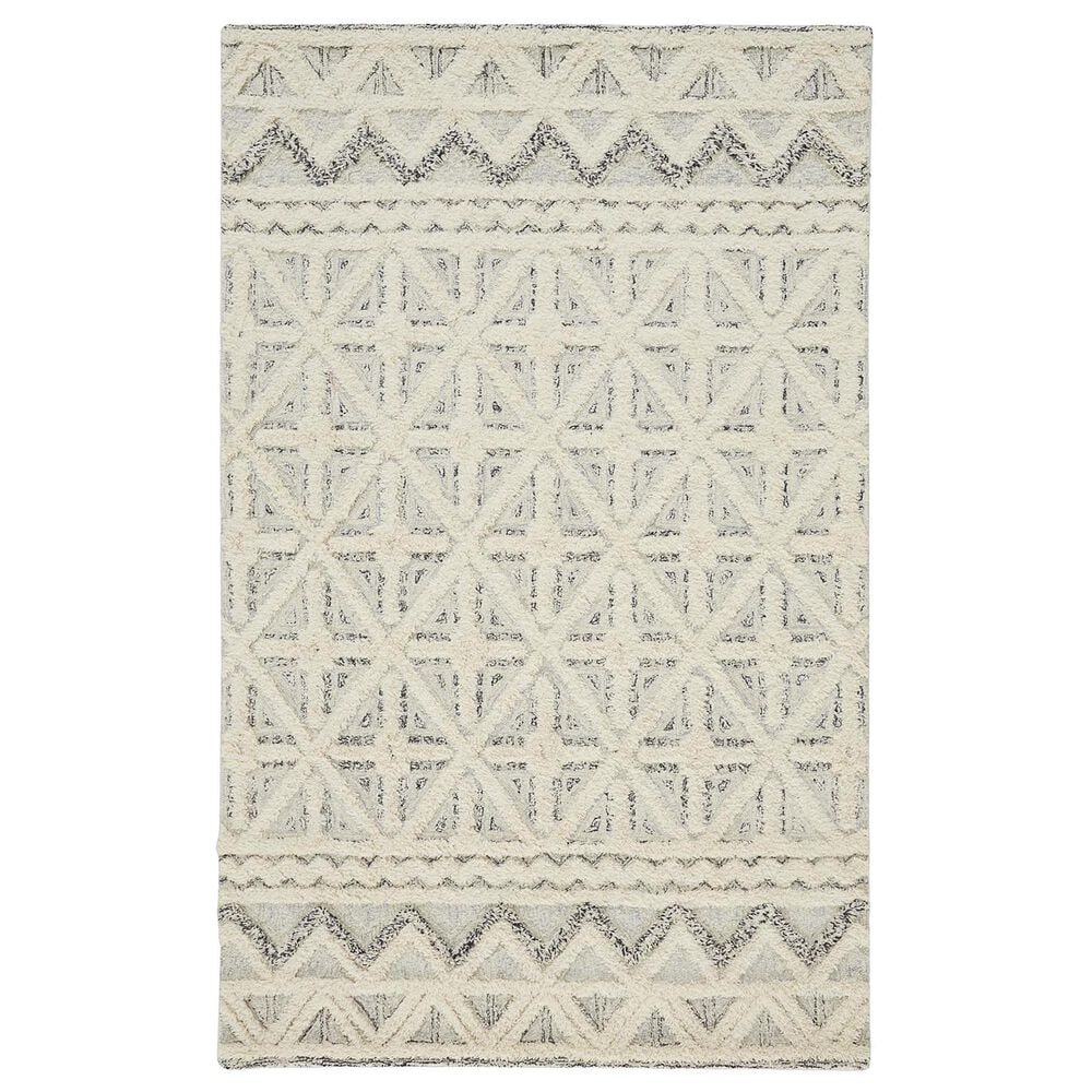 Feizy Anica 10" x 14" Blue and Ivory Area Rug, , large