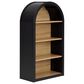 Hearth and Haven 4-Tier Arched Bookshelf in Black, , large