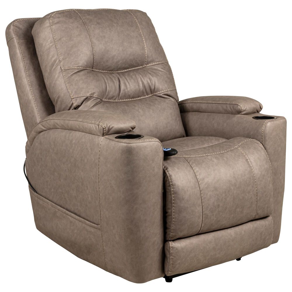 HomeStretch Arnette 703464138 Plush Power Recliner with Power Head rest and Lumbar  Support!, Morris Home