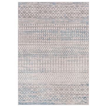 Surya Lavadora 5"3" x 7" Gray, Light Gray and Blue Area Rug, , large