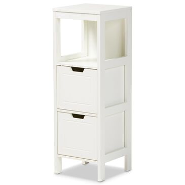 Baxton Studio Reuben 2-Drawer Storage Cabinet in White, , large