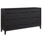 Sterling Timber Elure Queen Upholstered and Strap Panel Bed with Dresser and Nightstand in Peppercorn, , large