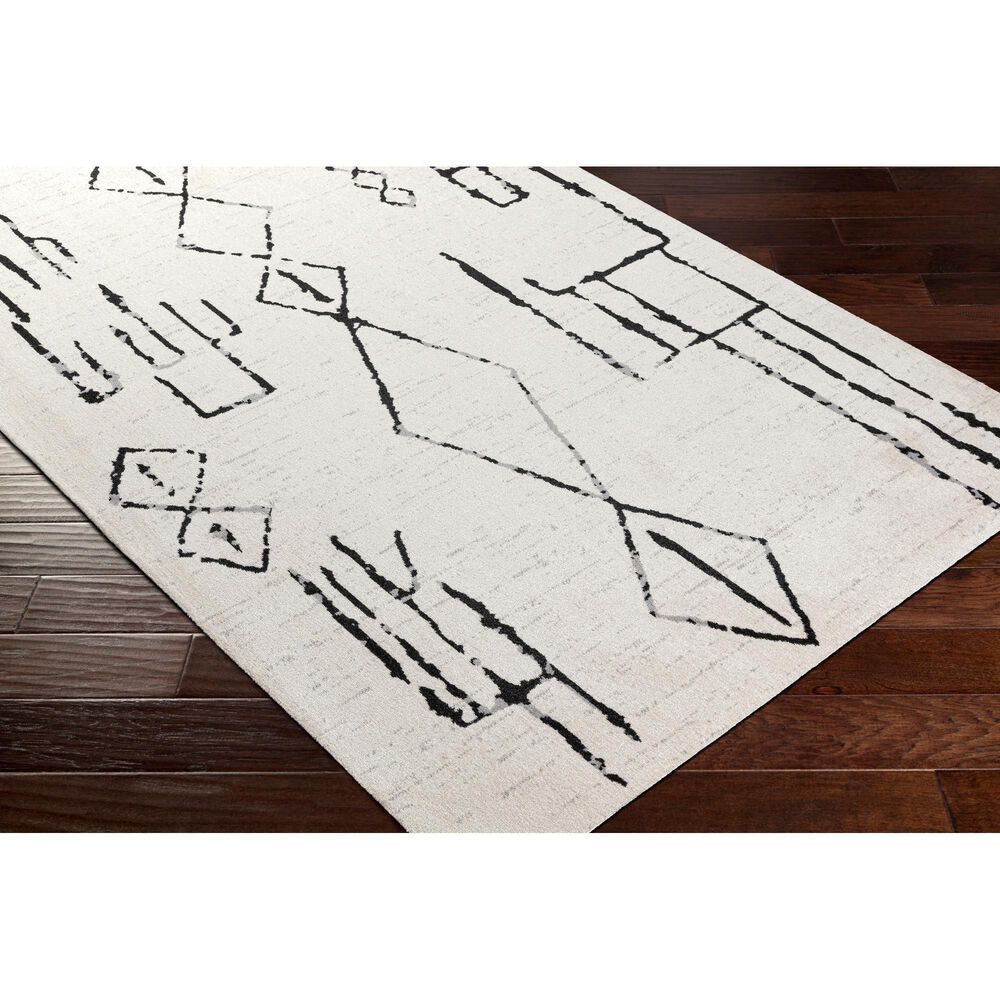 Surya Lavadora Bohemian 7&#39;10&quot; x 10&#39; Black, Gray and Light Gray Area Rug, , large
