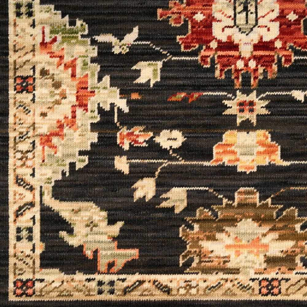 Nourison Antique Bloom Black 5'6" x 8'6" Area Rug, , large