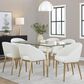 LumiSource Clara Dining Table in Gold and Clear - Table Only, , large
