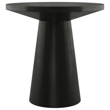 Furniture of America Halewood Round End Table in Black, , large