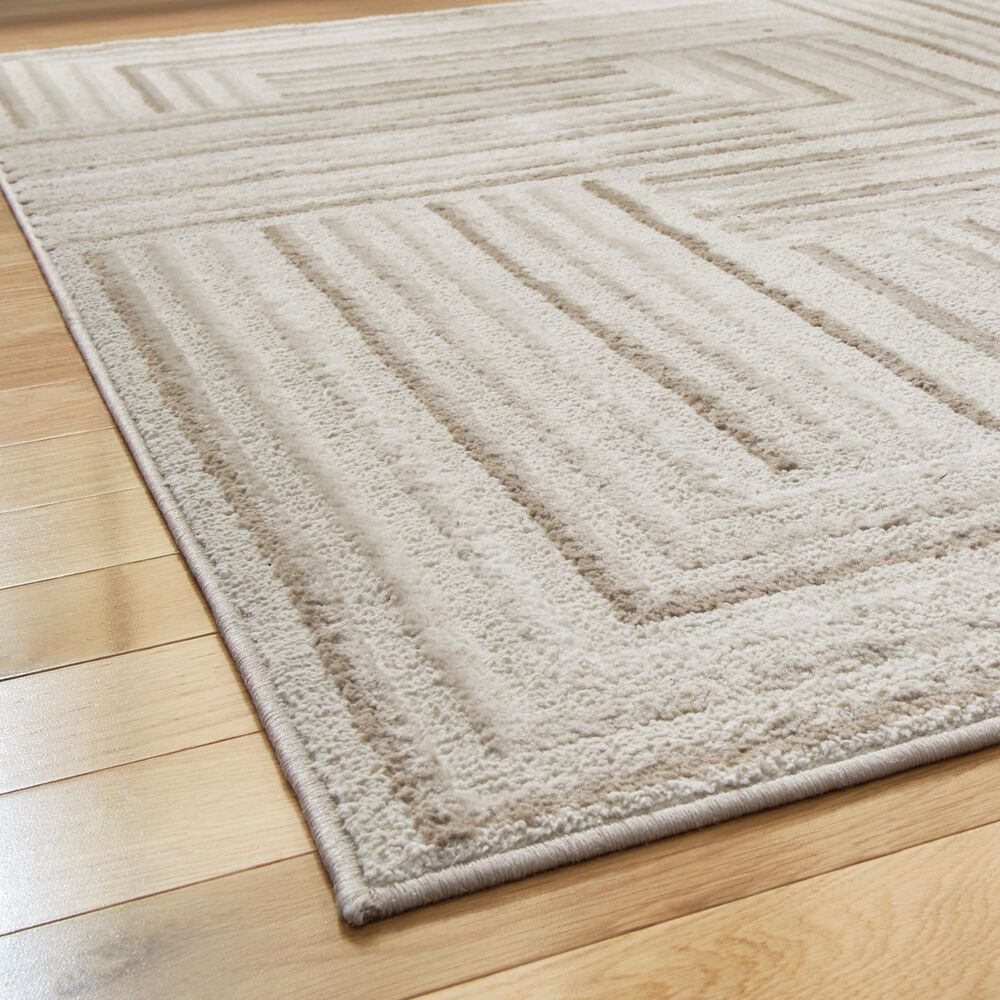 Ashley Darmondard 8&#39; x 10&#39; Cream and Taupe Area Rug, , large